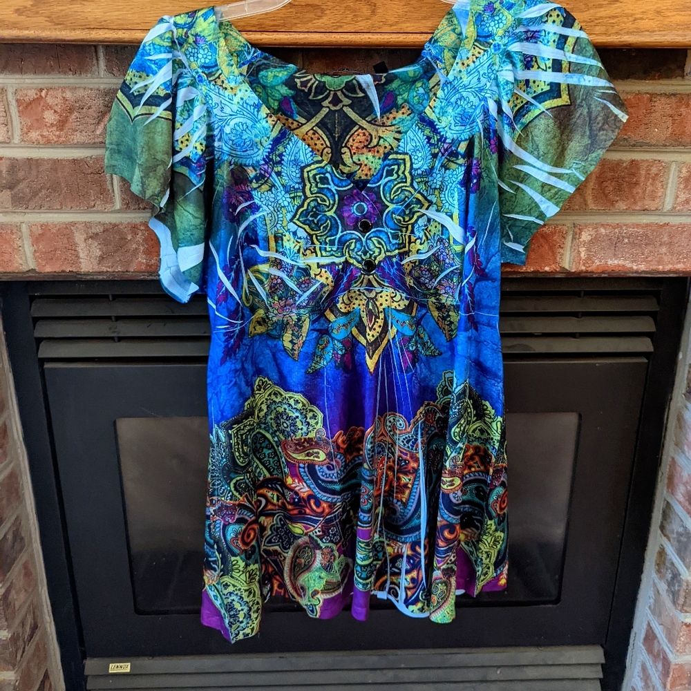 Apt 9 multicolor blouse women's size XL